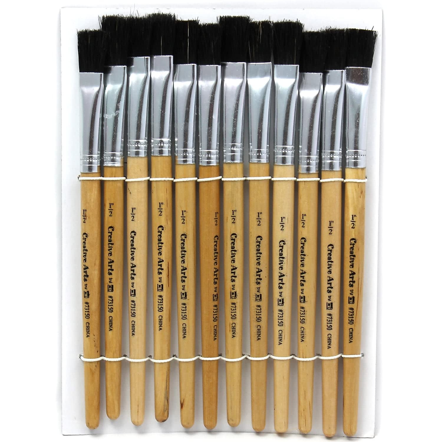 Charles Leonard Düz Uçlu Easel Boya Fırçası, 1.3 cm, 12'li Paket