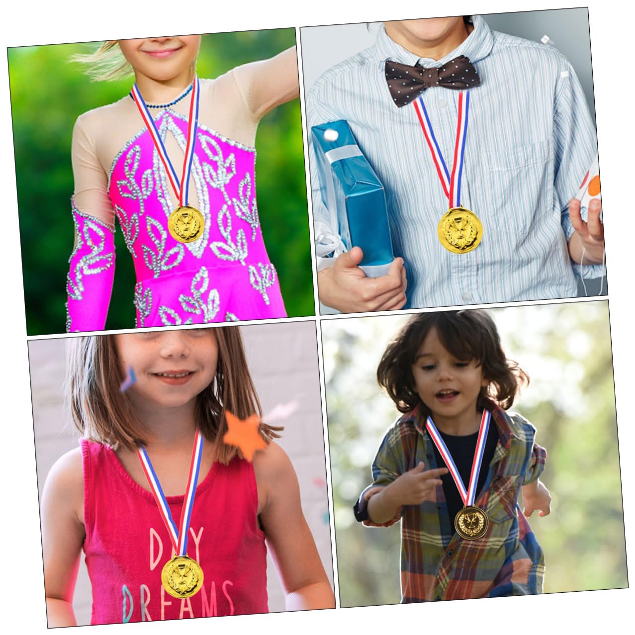 ORFOFE 50 Medallas Deportivas de Fútbol Infantil Doradas de Aleación con Resistente para Fiestas y Competencias Infantiles