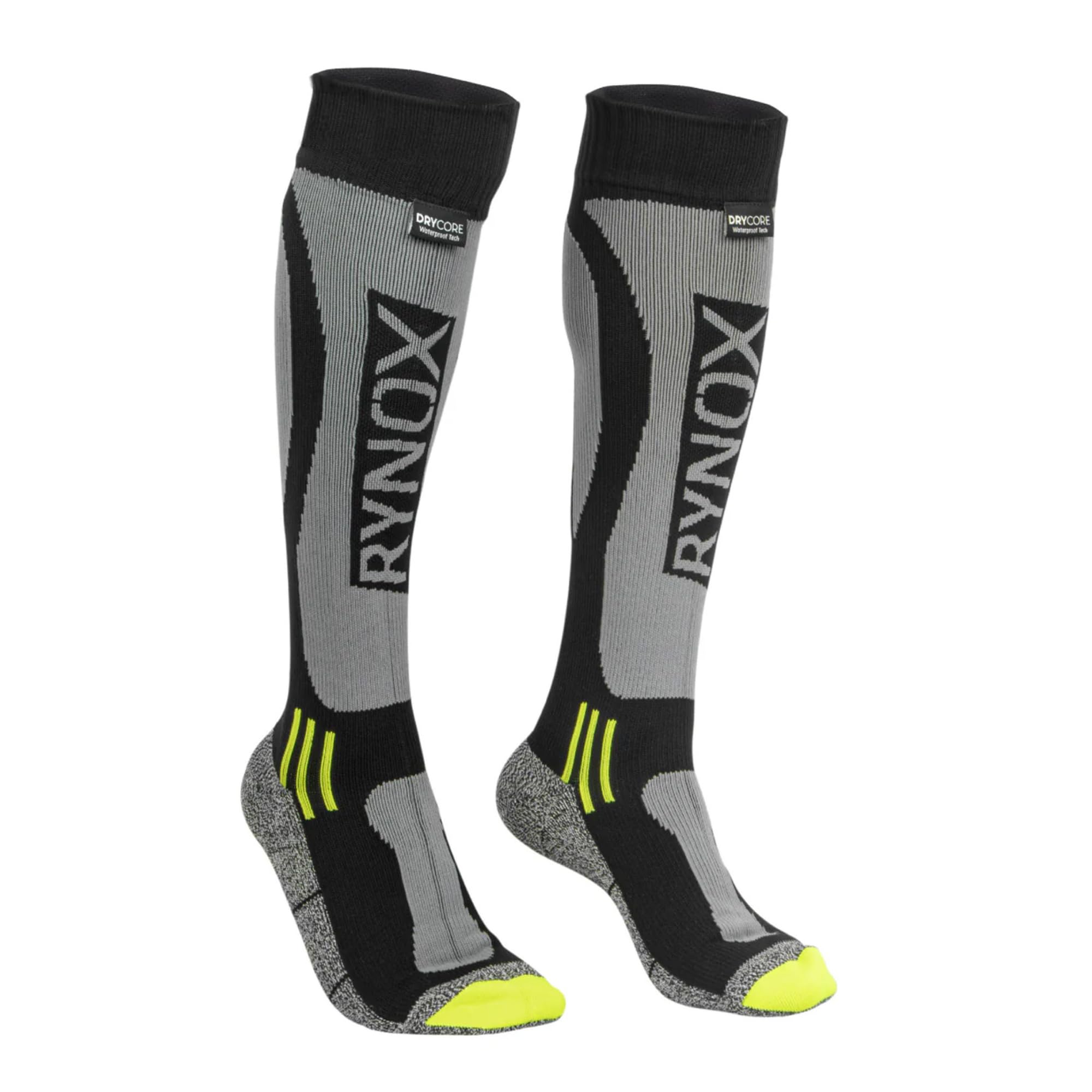 Rynox Nylon Blend Men H2Go Pro Waterproof Socks | Drycore Waterproof Technology | Modulayer | Coolmax Inner Layer - Black Grey, Small, Knee Length-picture-19