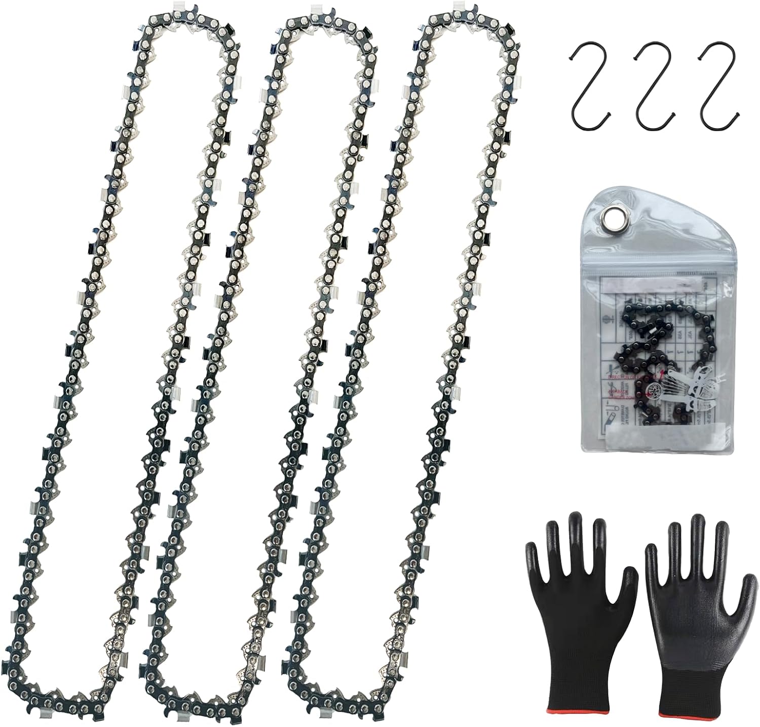 10 Inch Chainsaw Chain Replacement for Greenworks PS80L210,PS80L00,PS60L210,PS60L00, PS60L01,PS60L211 Pole Saw(3 Chains)