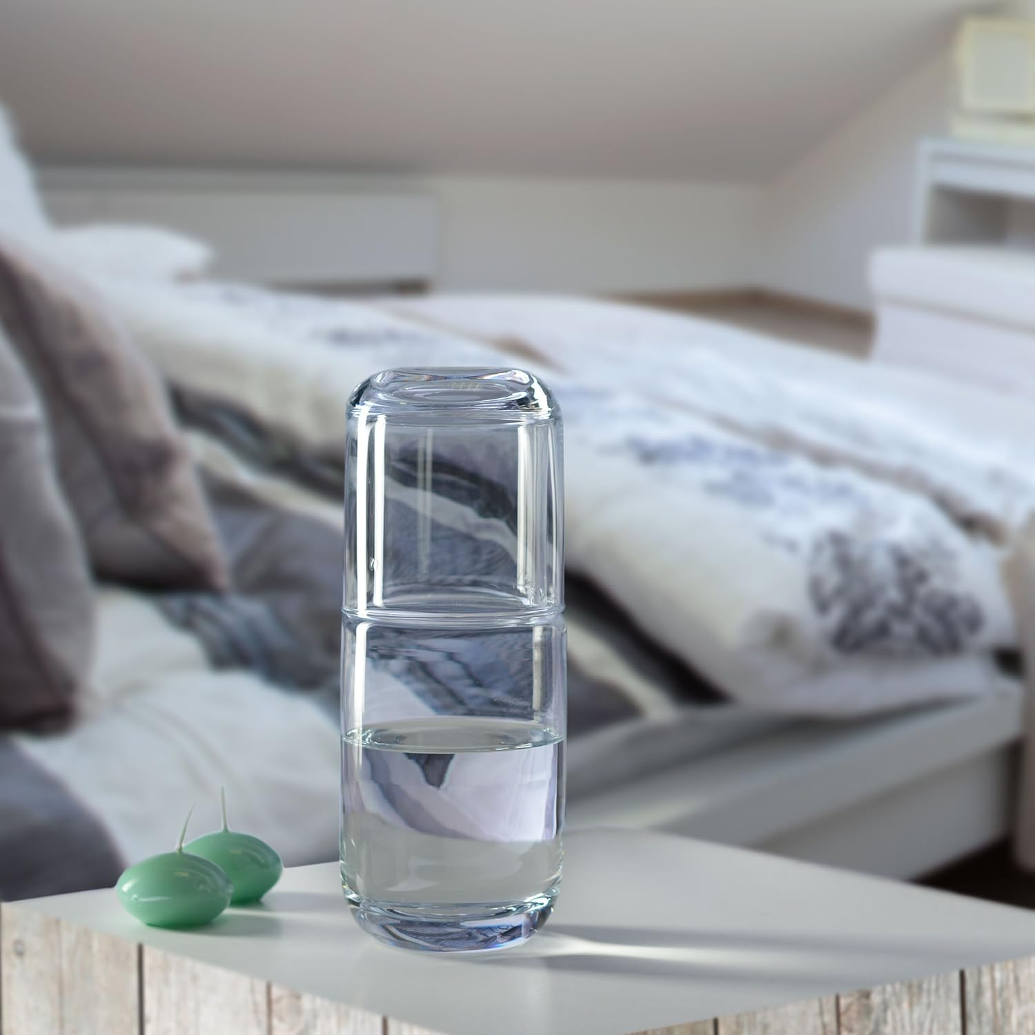 Exсluѕіvе Dіѕсоunt 80% оƒƒеr Household Essentials KROSNO Handmade Quench Bedside Water Carafe Set, 16 oz, Clear