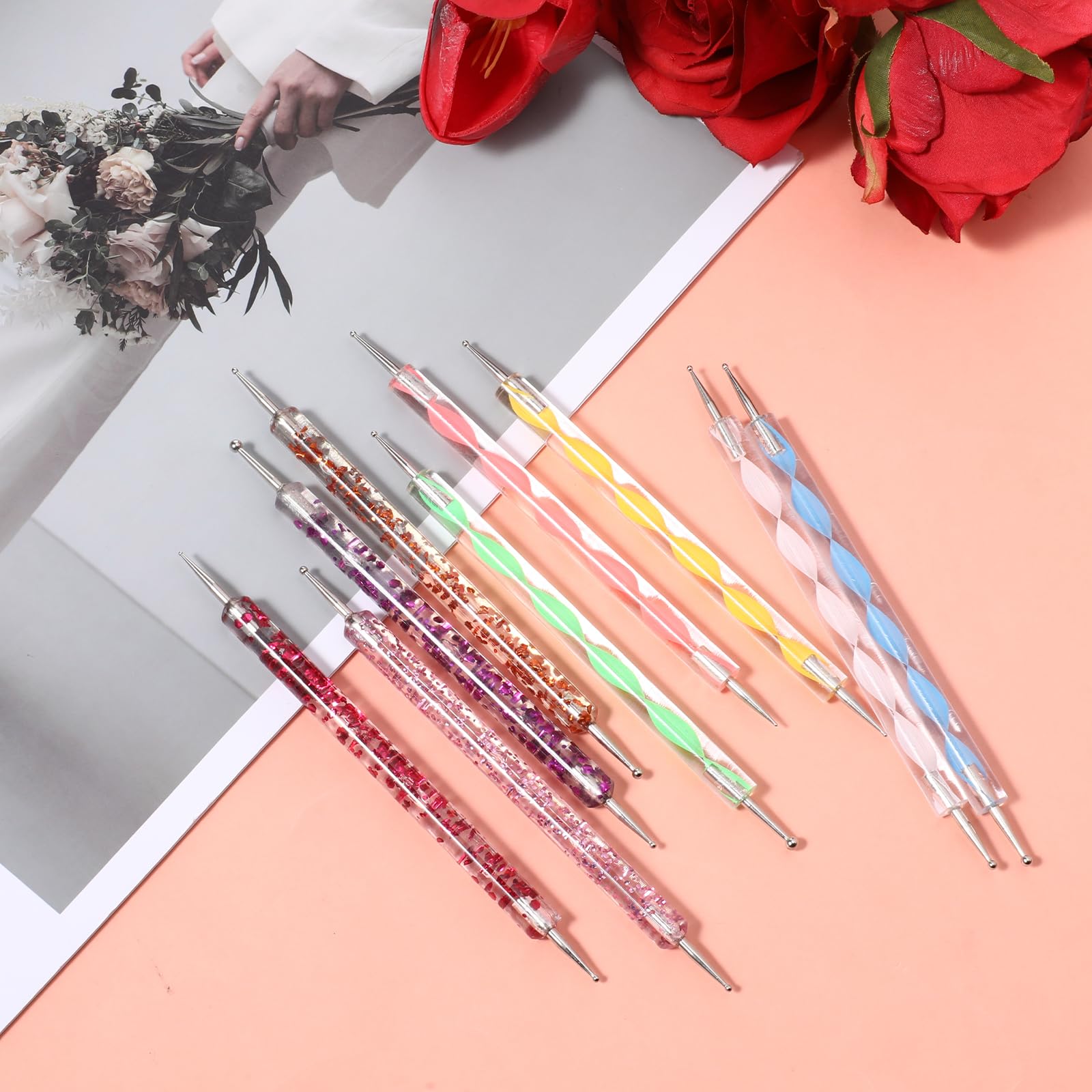 Strumenti per punteggiare le unghie, 10 strumenti per punteggiare, kit per nail art, strumenti per goffratura per pittura mandala, penna per punteggiare le unghie, strumenti per nail art