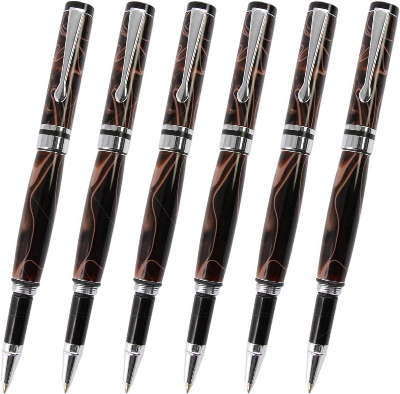 Legacy Woodturning, Classic Roller Ball Pen Kit - Chrome, 6 Pack