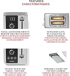 Starfrit 2-Slice Toaster With Digital Countdown - 7 Toasting Settings - Self-Adjusting Slots - Removable Tray - Silver