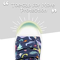 Vista 4 de K KomForme - Tenis de lona para niños y niñas de dibujos animados con doble velcro