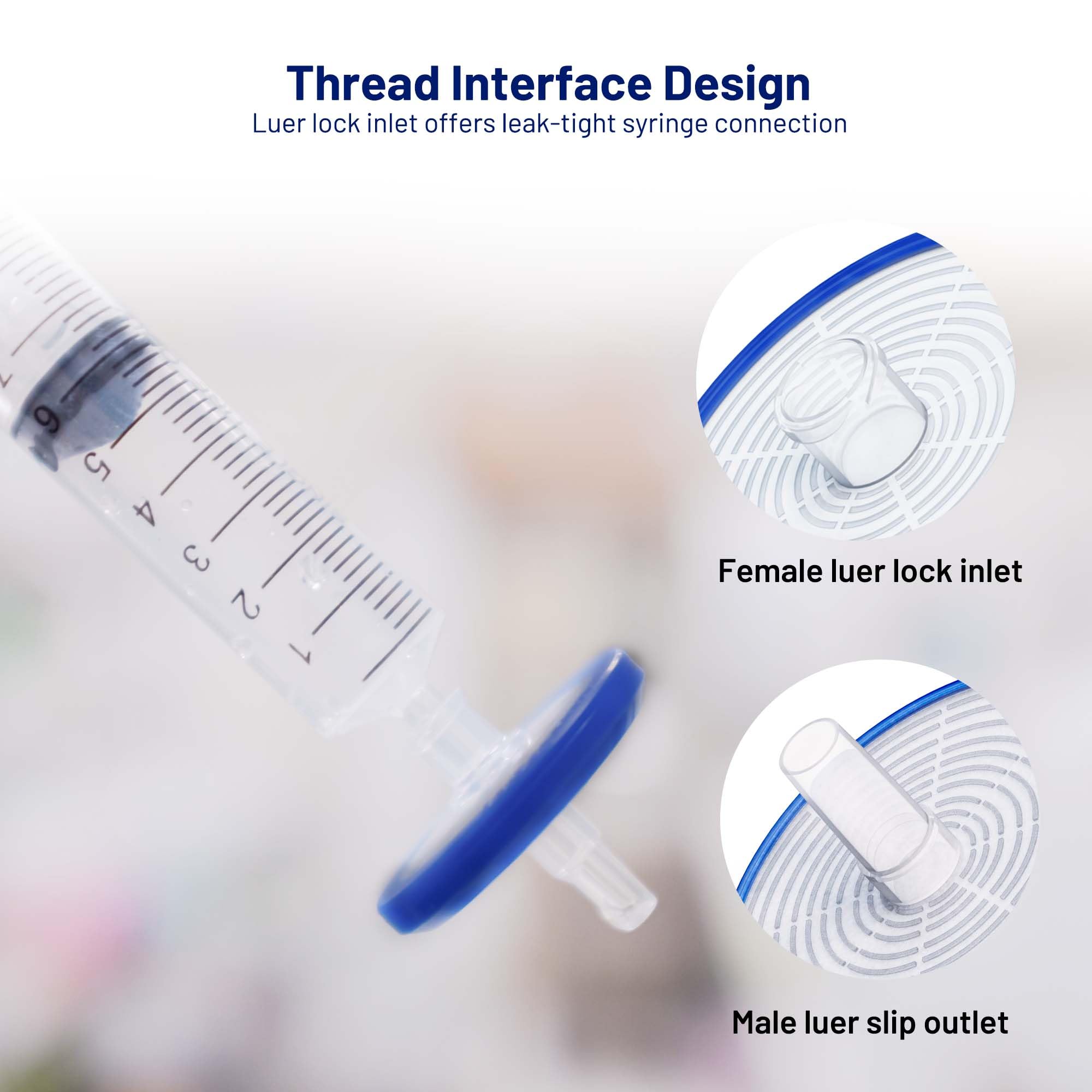 PES Syringe Filters, 33mm, 0.22um, Sterile, Individually Packed, 50 Pack — Amazon image 6