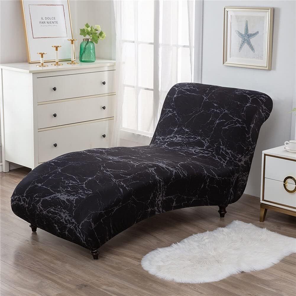 Luxury Chaise Lounge Cover - Elasticity Slipcover for Chaise Longue, Ultra Soft, Machine Washable (12)