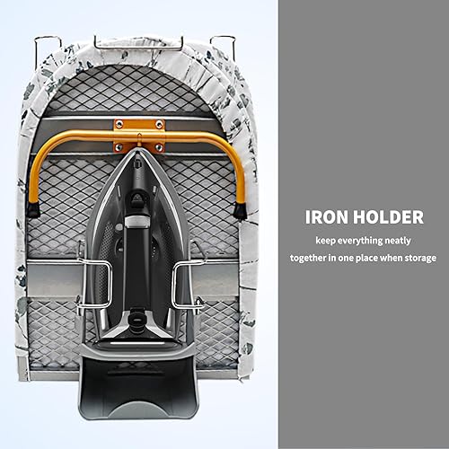 Miniatura 3 de Tabla de planchar plegable de mesa con soporte de hierro y soporte de hierro, tabla de planchar de metal pequeña portátil que ahorra espacio