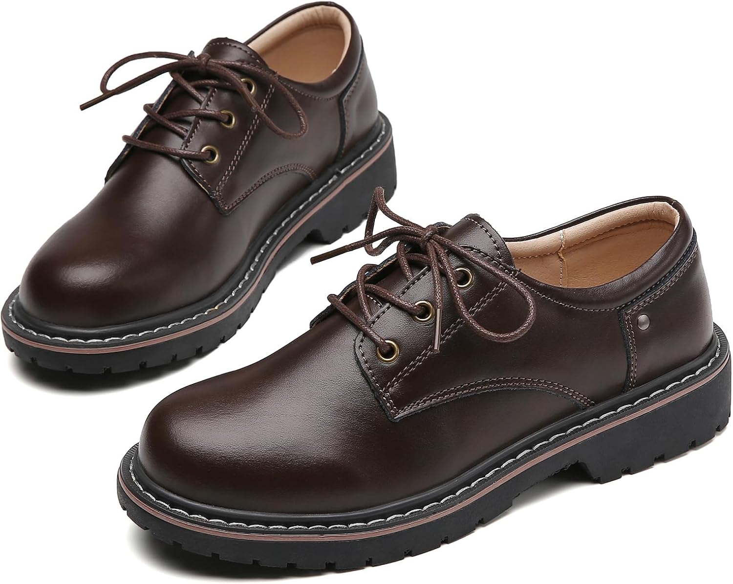 Women's Classic Oxfords Lace Up Business Formal Dress Shoes Platform Oxford Shoes Slip Resistant Service Boots - Image 6