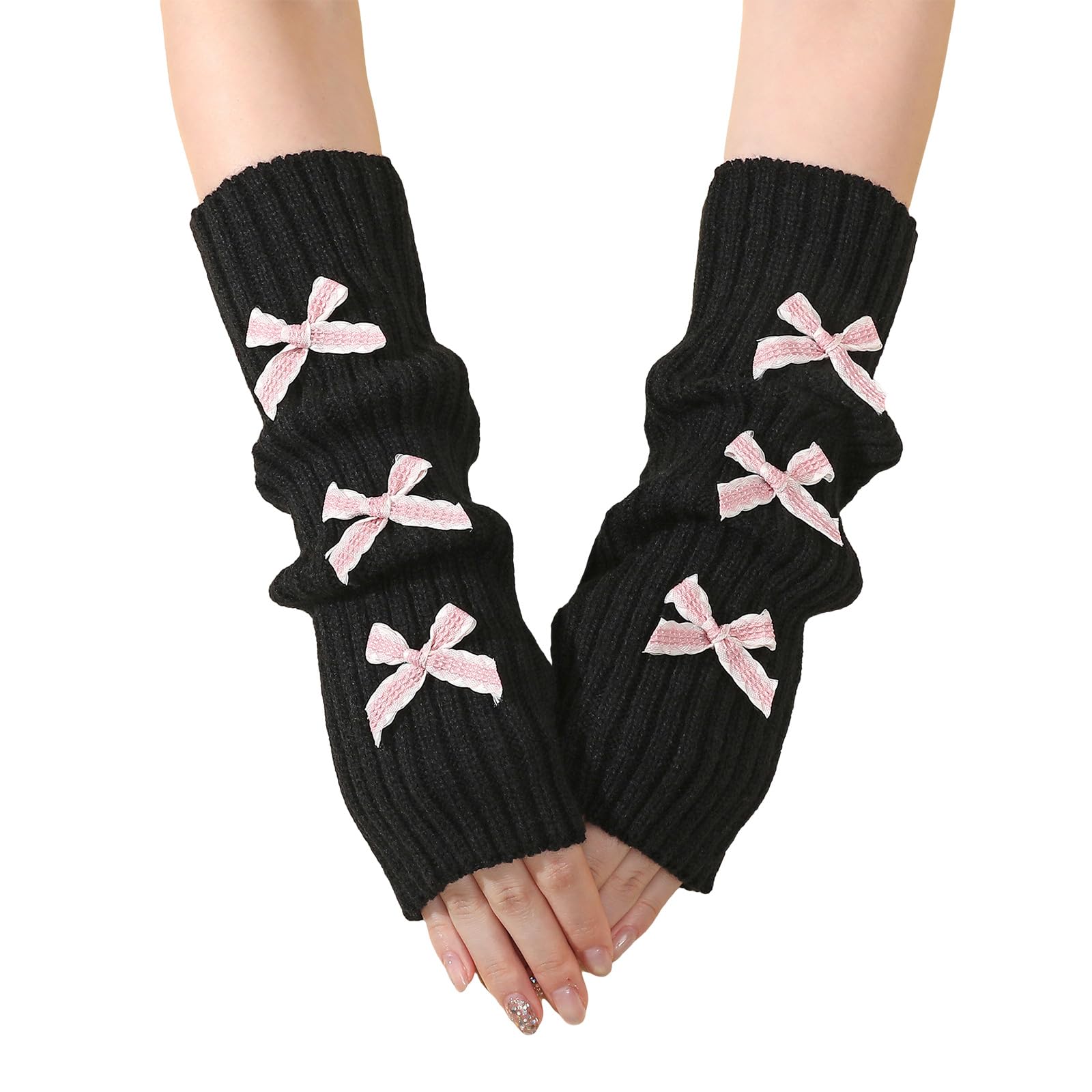 MICFENY Winter Embellished Arm Sleeves Soft Stretchable Wrist For Women Men Daily Fashion Accessories