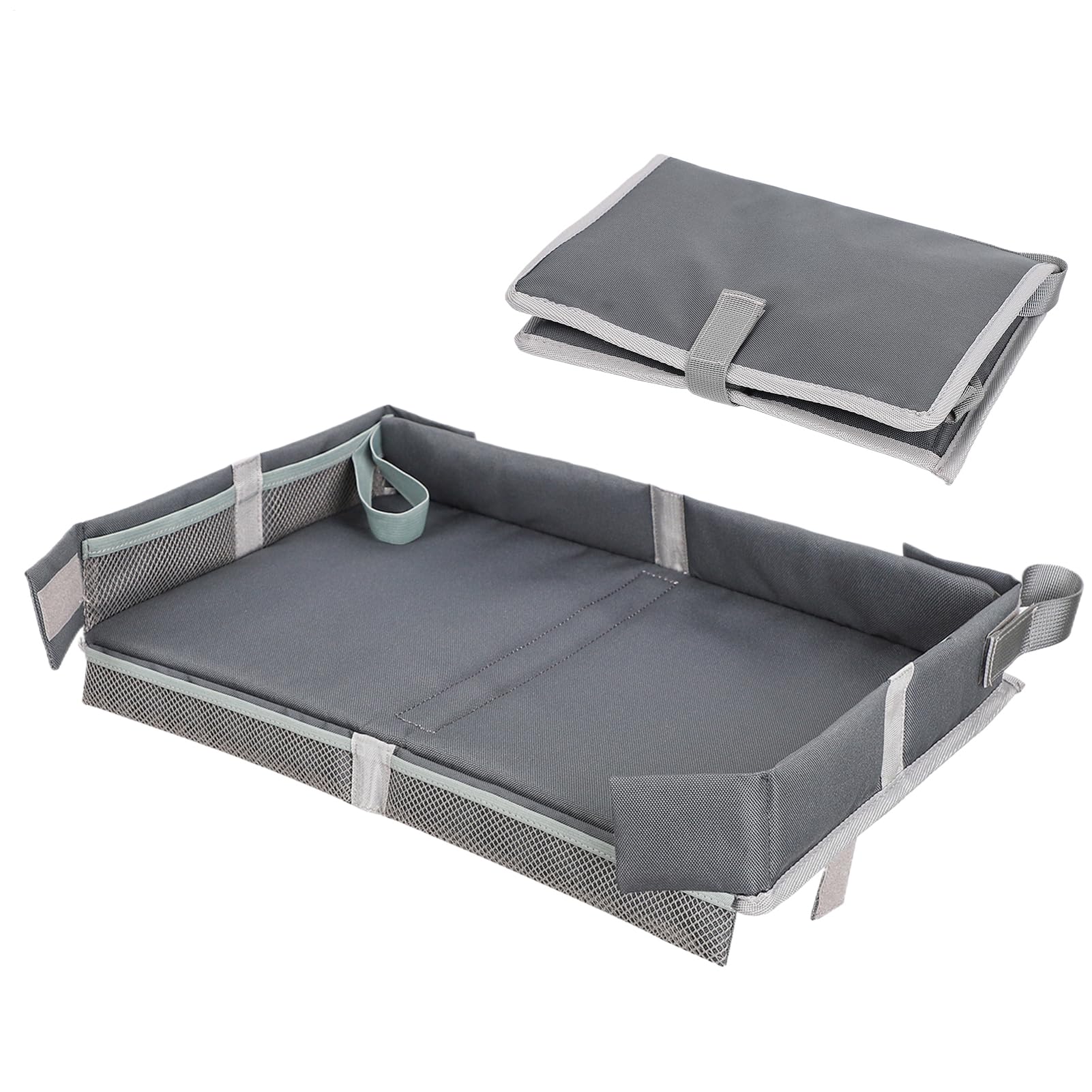 Cubierta de bandeja de avión para niños | Bandeja de viaje para niños: la cubierta de bandeja de avión plegable con bolsillo, la bandeja de almacenamiento de juguetes de mesa portátil para niños