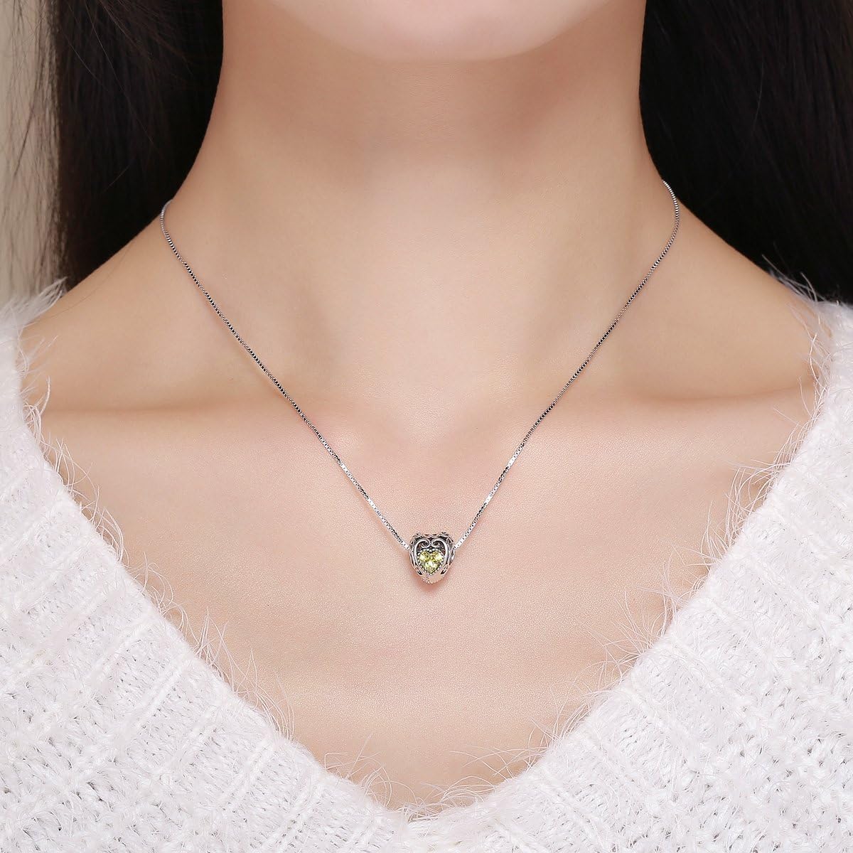 November Birthstone Charms- Leaves Wave Heart Bead Charms- 925 Sterling Silver Openwork Charm fit Charms Bracelet Necklace for Women, Daughter, Wife, Girlfriend, Mother: Clothing, Shoes & Jewelry