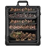 WELIDAY Miniatures Storage Case Miniatures Transport Case Aluminum Alloy Frame with Lock (Large Size)