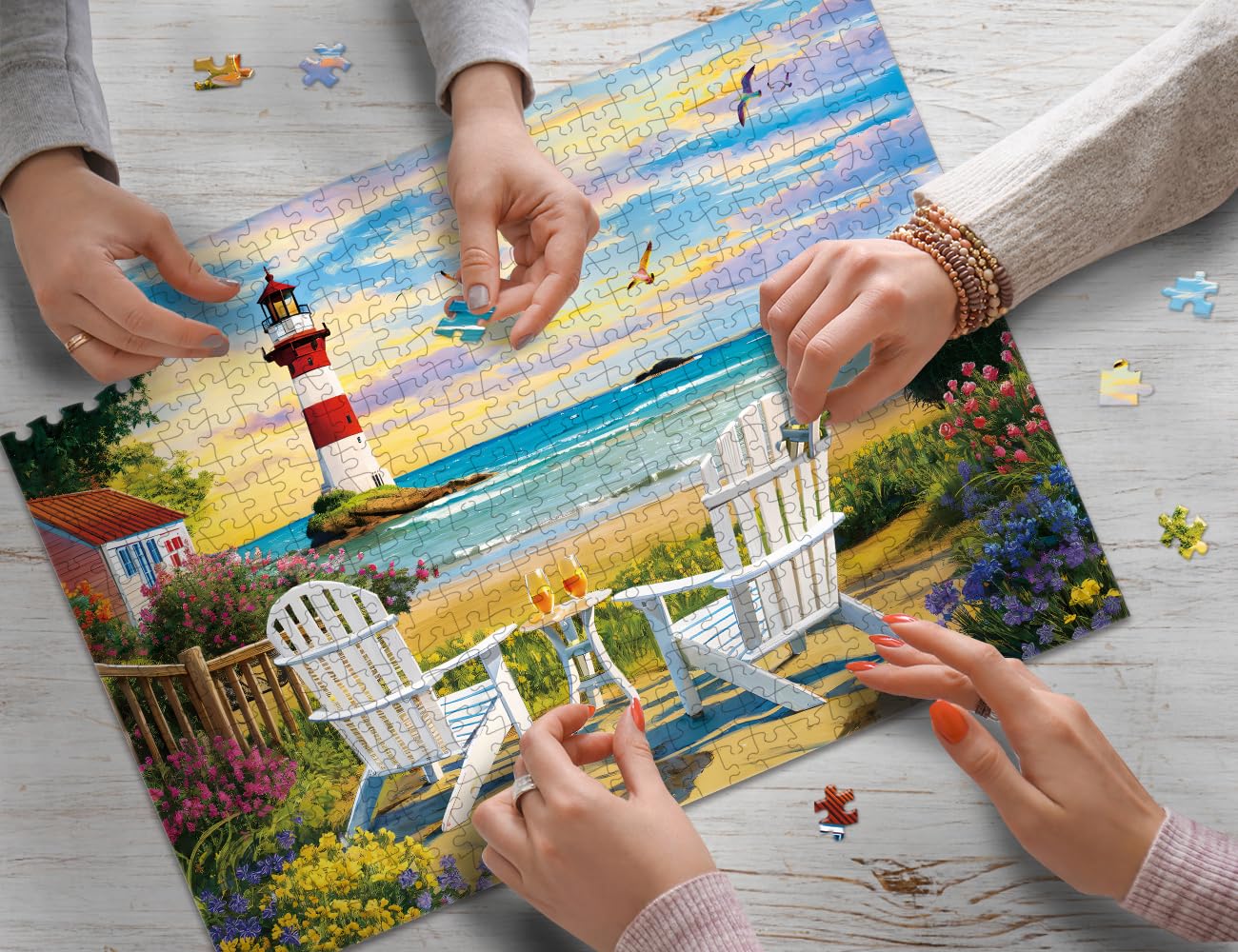 Fishwisdom 500-teiliges Puzzle 'Sonnenbad' – Familienpuzzle Für Erwachsene & Kinder (52x38 Cm)