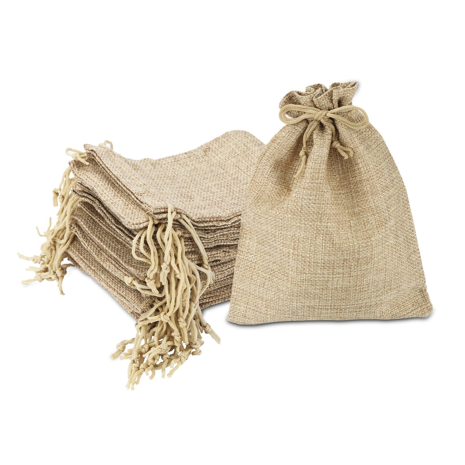 15x20cm Bolsas de Yute 20 Piezas Bolsitas de Tela Pequeñas con Cordón para Rellenar Bolsa Regalo Pequeña Reutilizables para Joyería Bolsas Regalos de Boda DIY Fiesta