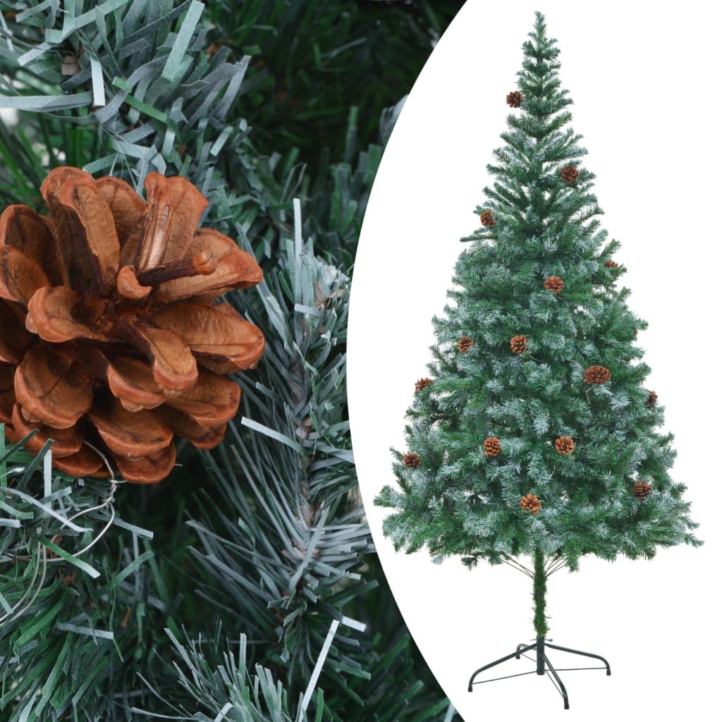 vidaXL Albero di Natale Artificiale con Pigne 210 cm