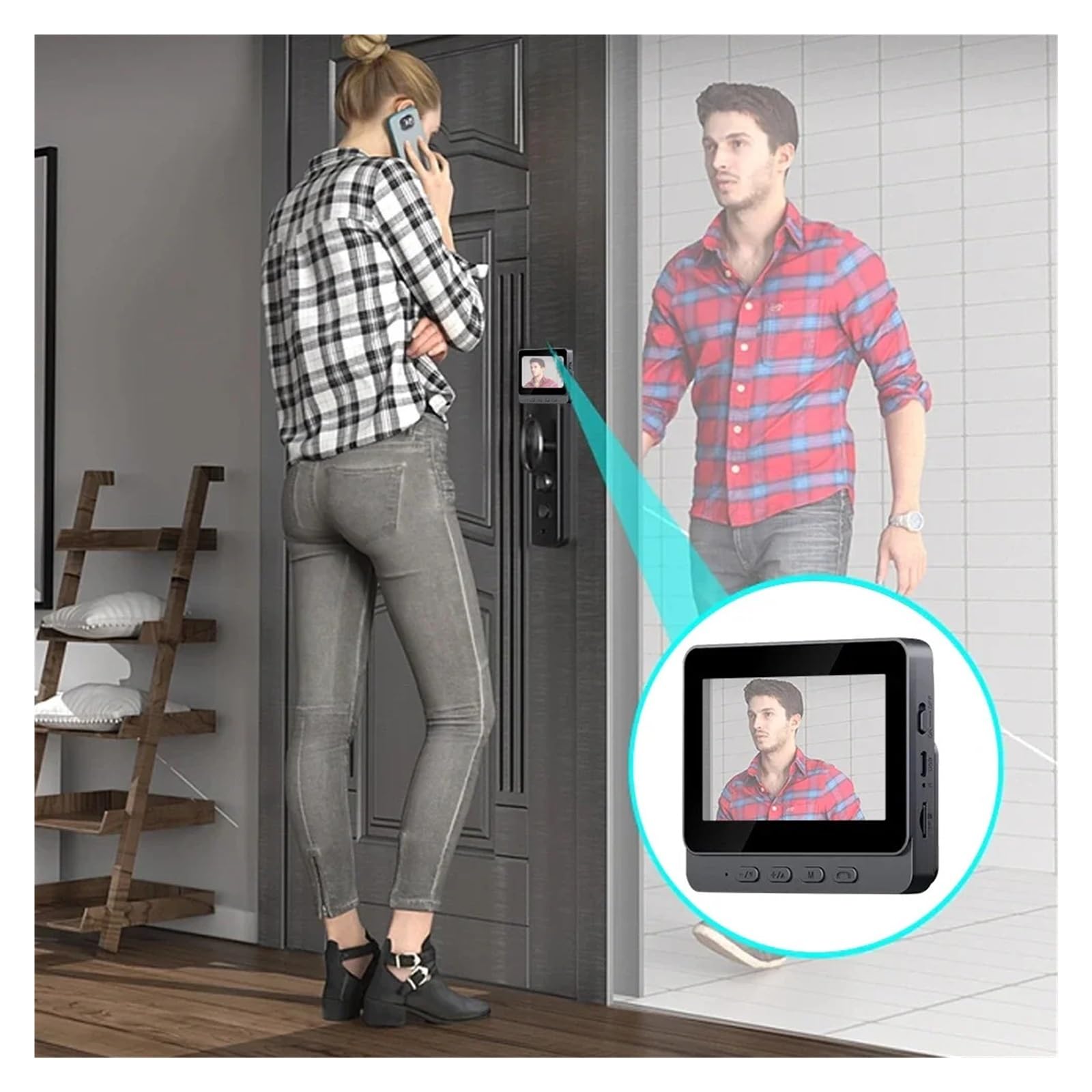 Sonnette vidéo interphone vidéo sans fil sonnette de porte 1080P IR