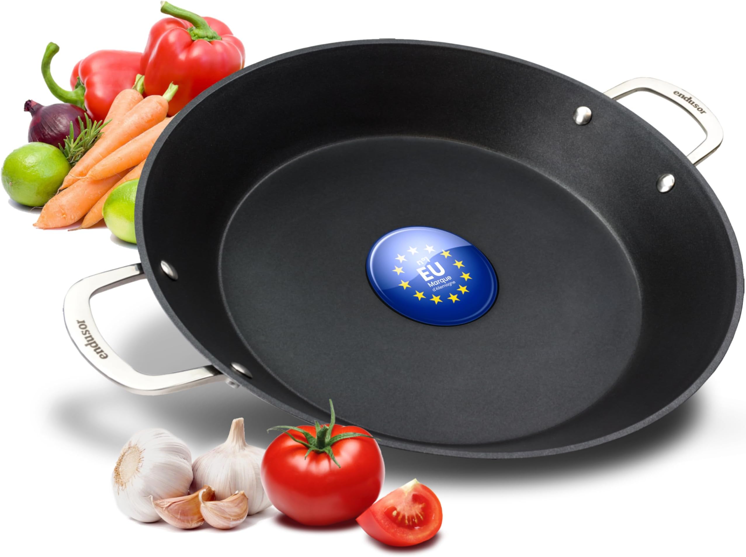 Lacor 60149 Plat à Paëlla Anti Adhésive 50 cm, Gris : Amazon.fr