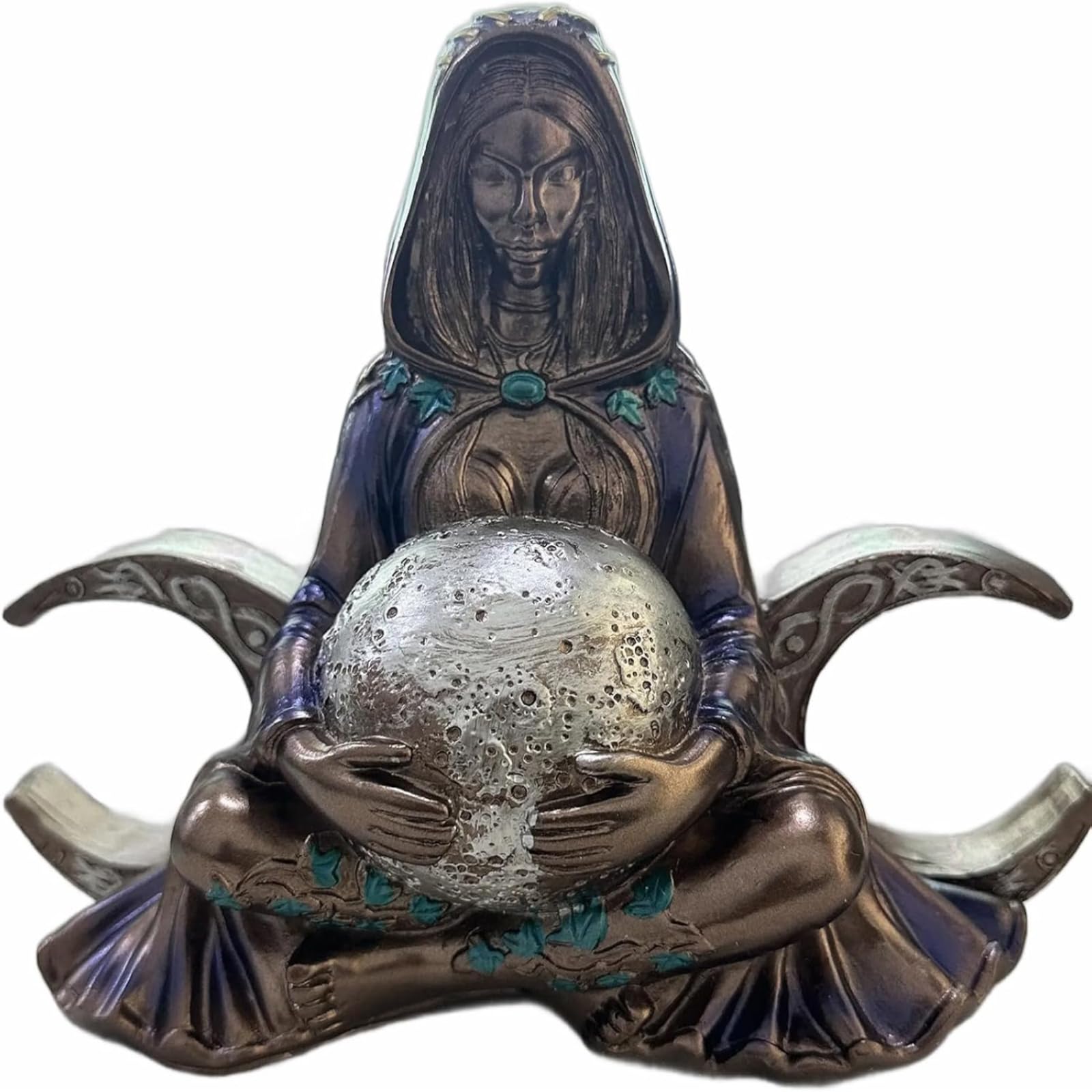 Glistenovelty Purple Mother Earth Goddess Statue, Gaia Sculpture For Altar, Moon Goddess Resin Figure, Eco-Friendly Home & Office Decor, Meditation Gifts For Earth Lovers (Purple)