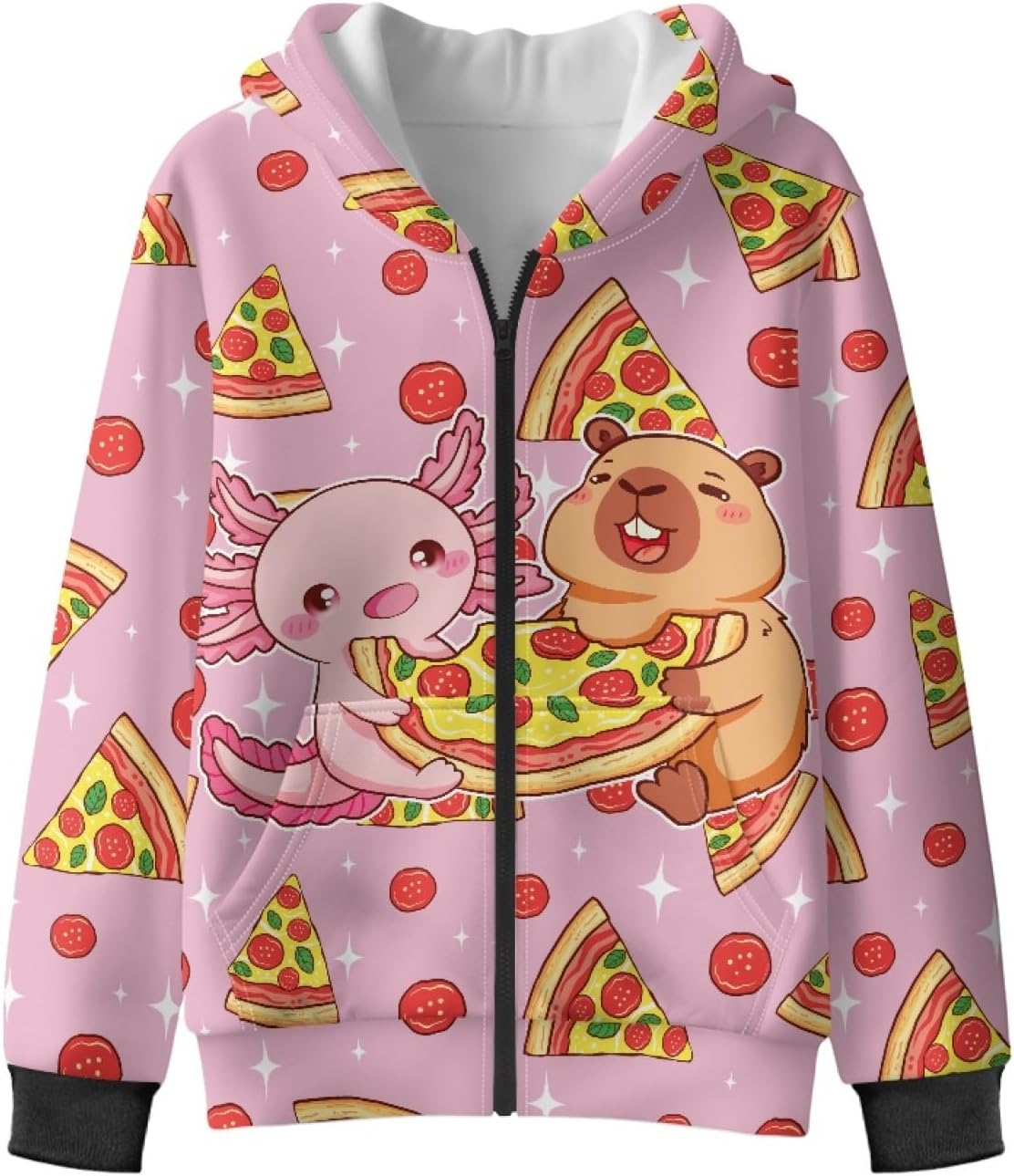 Boys Girls Zip-Up Hoodies Kid's Long Sleeve Fleece Hoodie for 6-16 Years