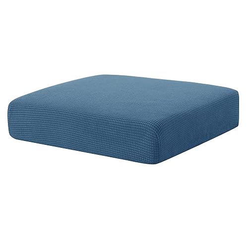 Miniatura 2 de Bundle of Hokway - Fundas de cojín elásticas para sofá, funda de cojín de asiento de sofá (azul oscuro, 1 unidad + 2 unidades)