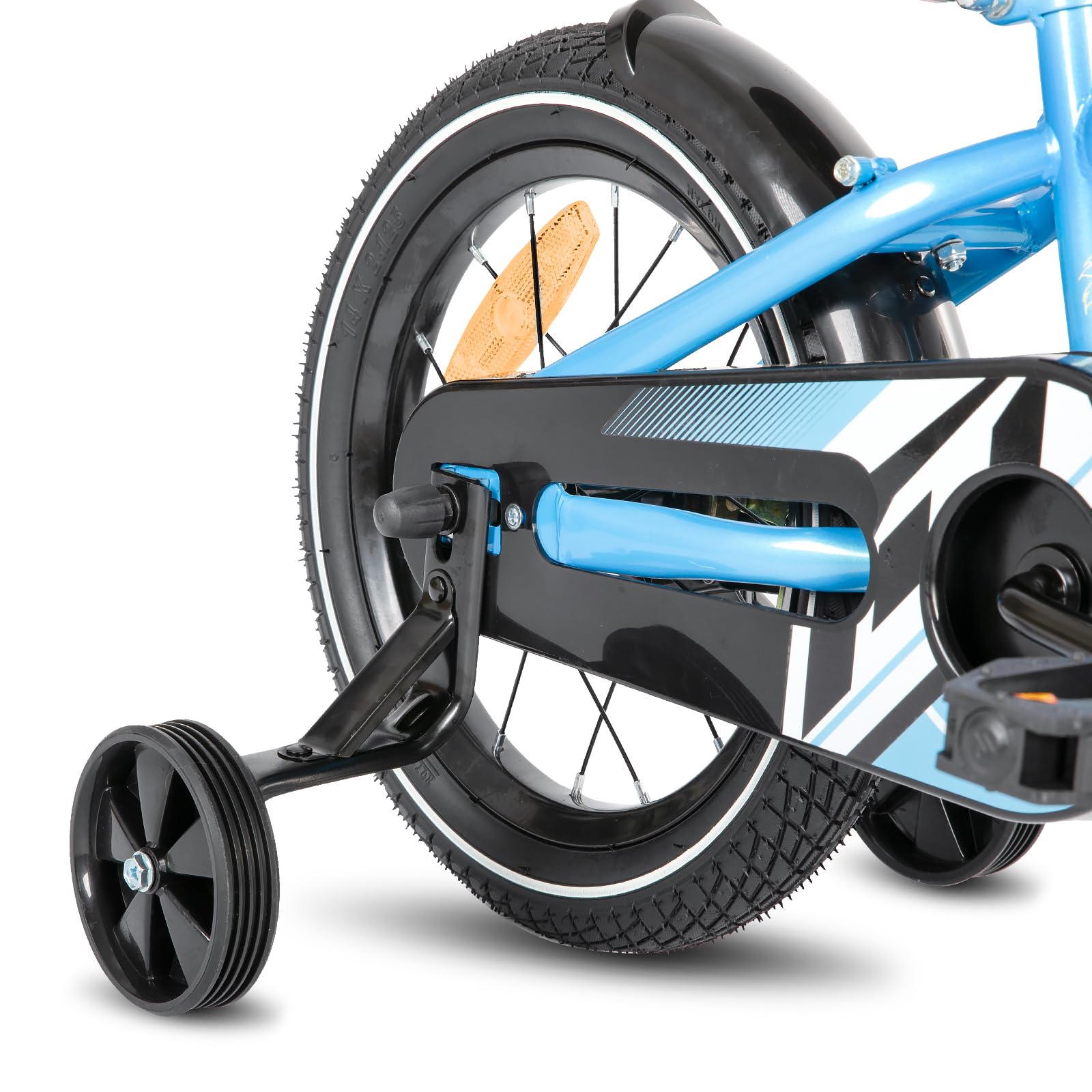 STITCH Kinderfahrrad 14/16/18/20 Zoll für Mädchen und Jungen im Alter von 3 bis 13 Jahren, 14/16/18/20 Zoll Kinderfahrrad mit Stützrädern (rosa, beige, blau, Silber, grün)