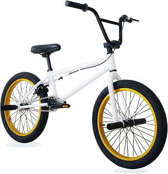 ORDlBMX 20 Inch BMX Bicycle, Stunt Action BMX Bicycle, Adult Kids Beginner Level to Advanced Rider Street Bike, Professional Biketrial/Street BMX Bicycle, 25 x 9T