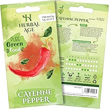 HERBAL AGE Grow Your Own Kits, Cayenne Pepper Vegetable Seeds for Planting UK, 40 Plants Heirloom Seed Box, Plant Seeds Indoor & Outdoor UK, Garden Gifts for Women, Man, Salad and Vegs Lovers