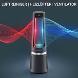 Rowenta Eclipse 3-en-1, purificateur ventilateur, air pur, QU5062 | RaFraîchissement, Réglages personnalisables, Minuterie réglable, Fonctionnement silencieux, Couleur: Noir/Gris - 4