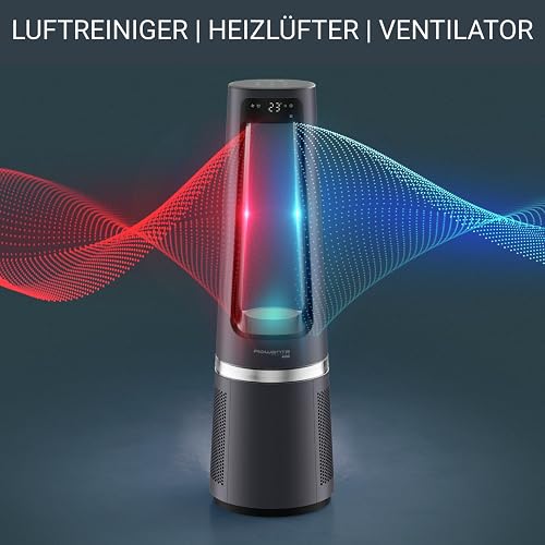 Rowenta Eclipse 3-en-1, purificateur ventilateur, air pur, QU5062 | RaFraîchissement, Réglages personnalisables, Minuterie réglable, Fonctionnement silencieux, Couleur: Noir/Gris - 4