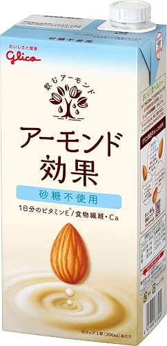 グリコ乳業 アーモンド効果 砂糖不使用 1000ml紙パック×6本入