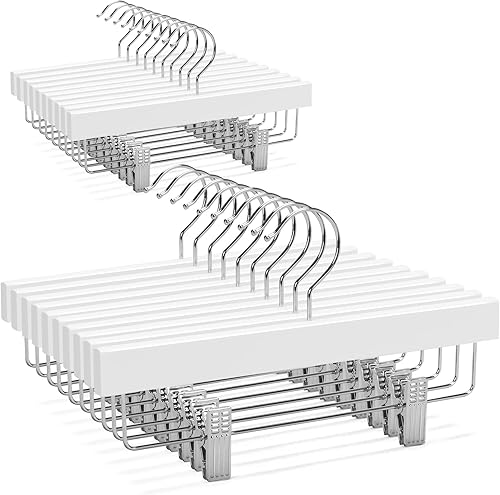 Nature Smile Perchas para pantalones de madera maciza para niños, perchas de faldas de madera para bebés y niños, parte inferior para pantalones de