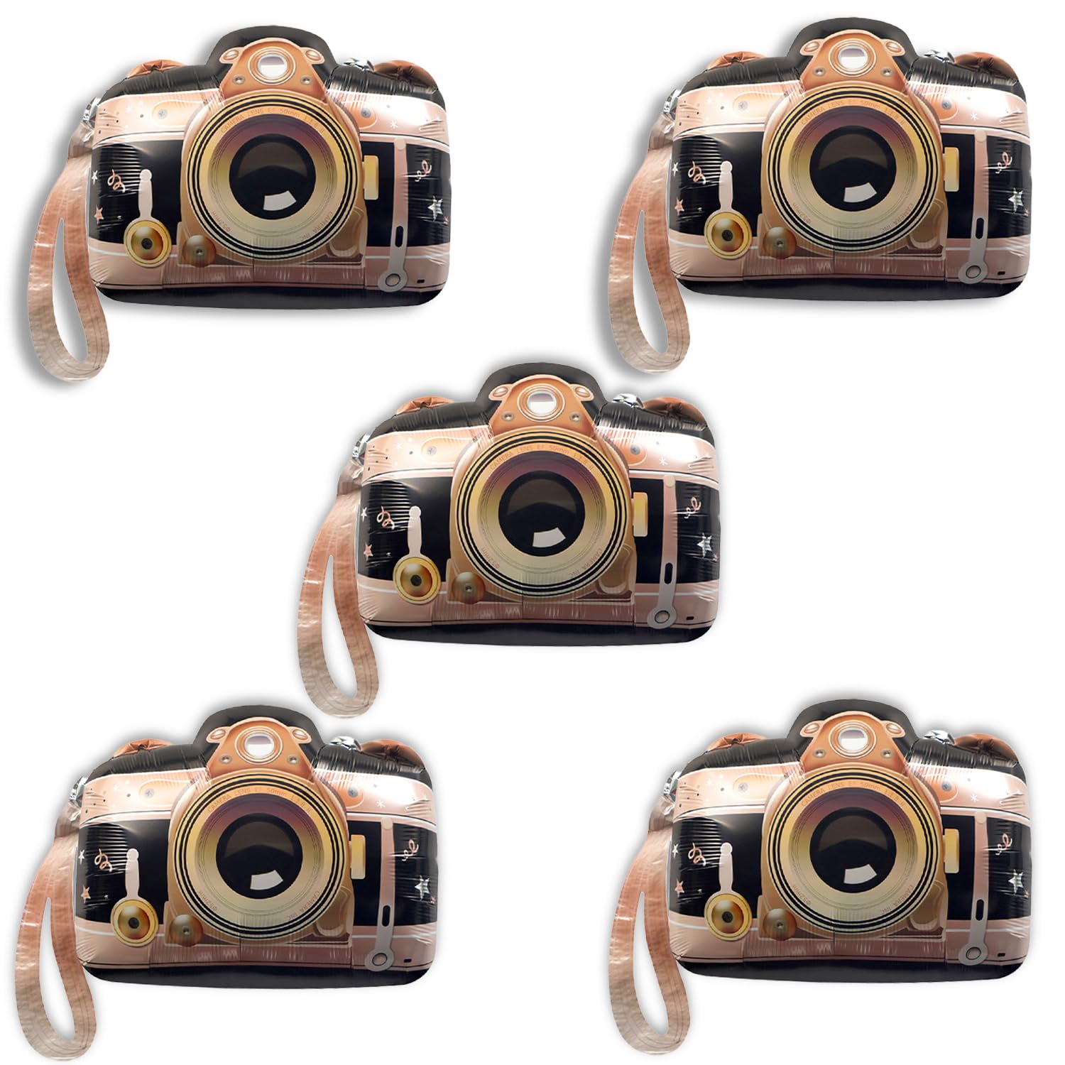 Gallasy 5PCS Large Camera Balloon Helium 26inch for Social Media Party Decoration, Halloween Party Decoration, Movie Night Supplies, Christmas Decor,