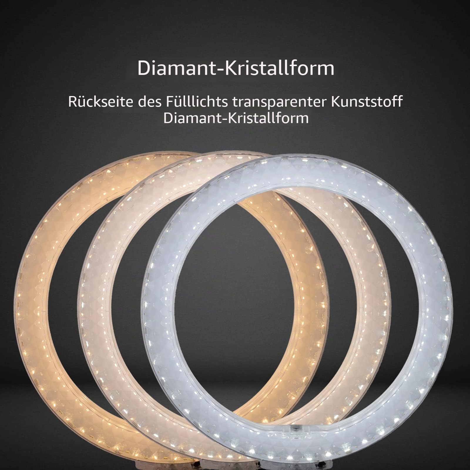 Selfie-Ringlicht mit Stativständer und Handyhalterung, Fotobeleuchtung, LED-Kreis-Ringlicht, RGB-Kameralicht für Make-up, YouTube, Tiktok (RGB)
