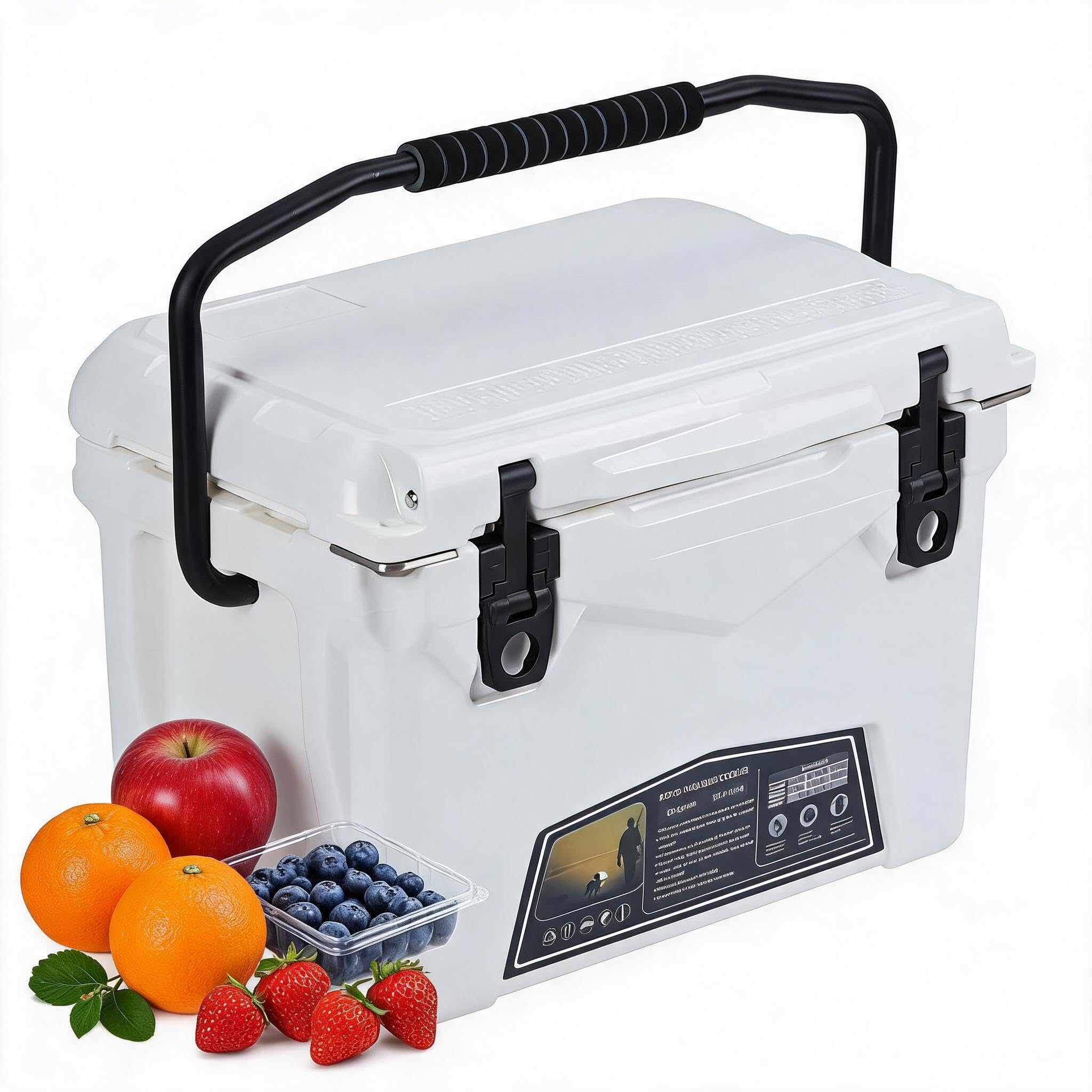 Garvee Kühlbox Passiv – Hochleistungs-Thermobox Für Camping, Angeln & Outdoor – Robuste Eisbox Mit PE-Isolierung & Auslaufschutz – Isolierbehälter Für 3–5 Tage Eishaltung, Weiß | Ergonomischer Tragegriff & rutschfeste Standfüße Unverwüstliches rotationsge