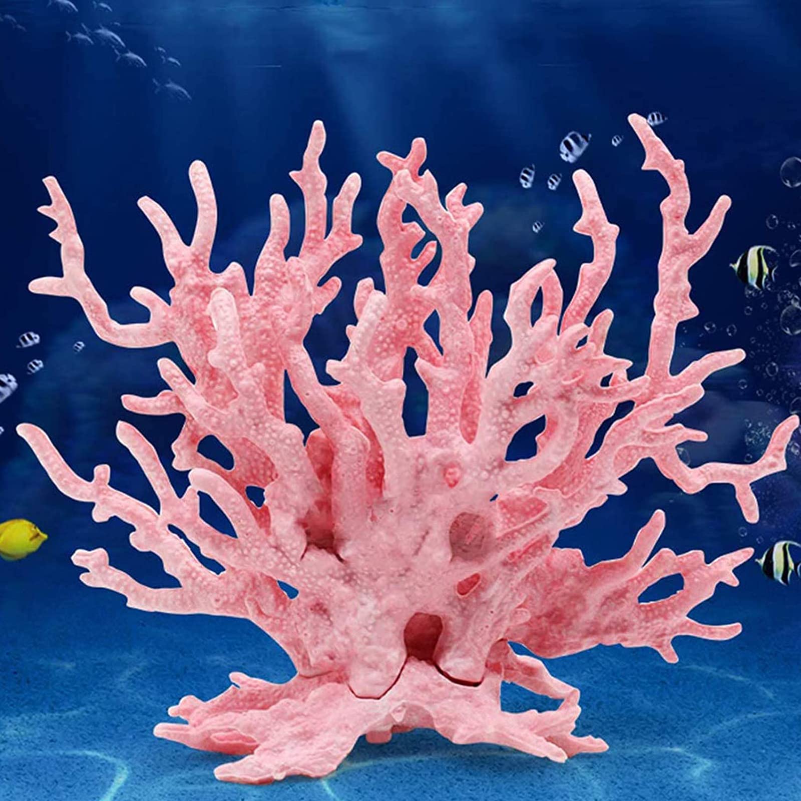 Lot de 2 coraux artificiels pour aquarium - Décoration en plastique - Ornements