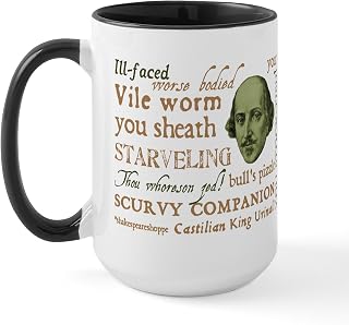 CafePress Shakespeare Insults Large Mug 15 oz (444 ml) Ceramic Coffee Mug