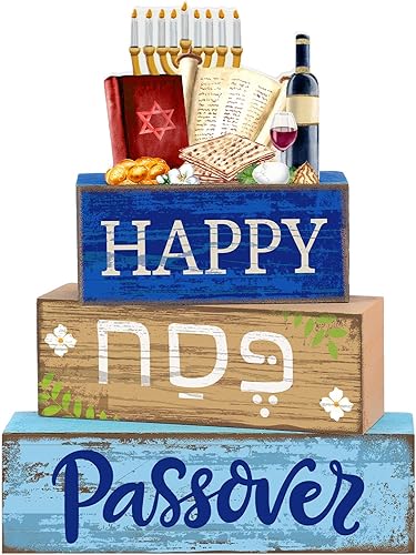 Miniatura 87 de 4 piezas de decoración de mesa de Navidad de madera de Papá Noel, decoración de bandeja escalonada de Navidad, letrero decorativo de bloques de Papá