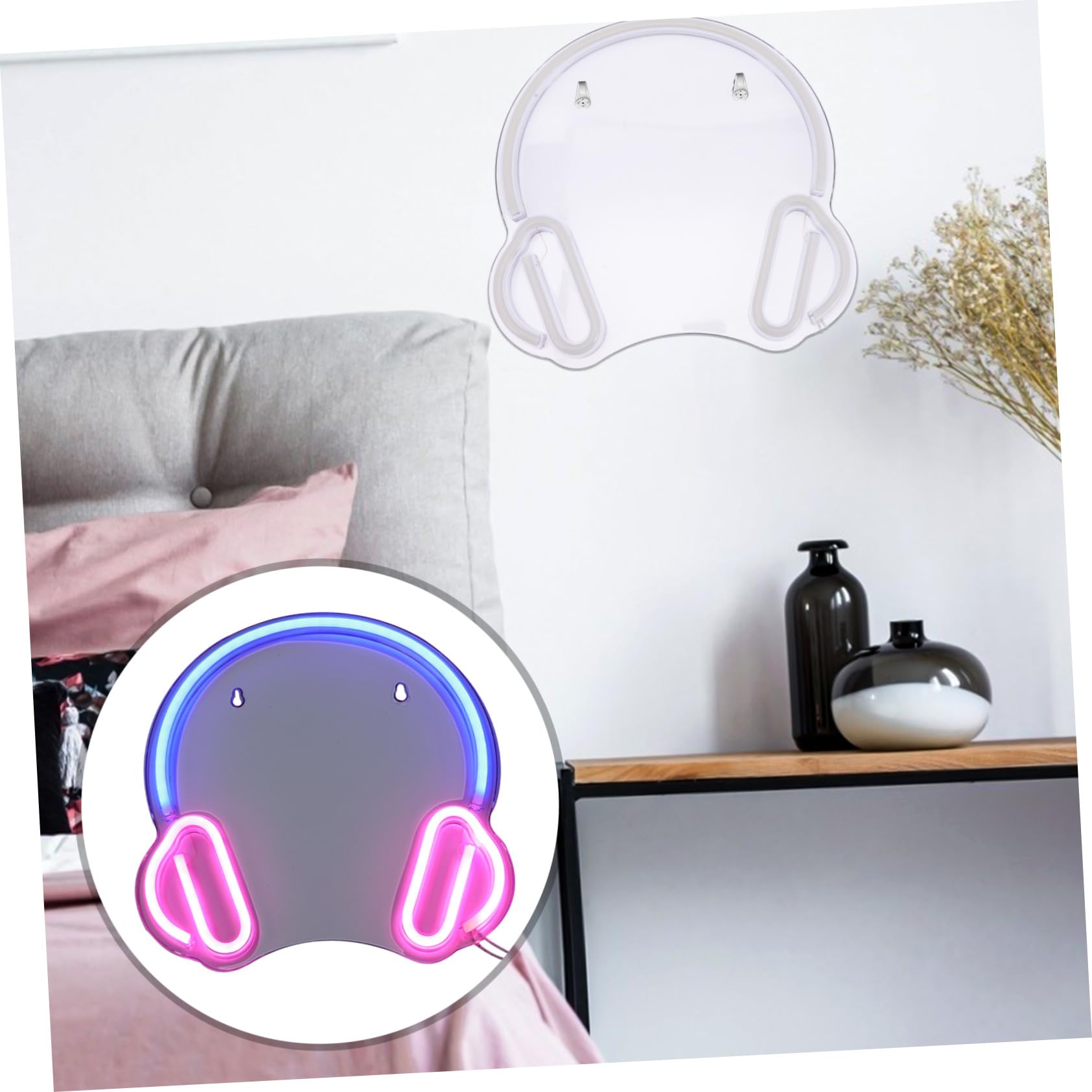 Gatuida Letrero Led De Neón Acrílico Para Decoración De Habitación y Gaming, Luz Ambiental Nocturna Usb, Cartel Luminoso Decorativo Para Dormitorio, 1 Unidad