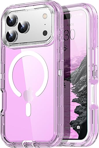 AICase for iPhone 17 Pro Max Case Clear Compatible with MagSafe 3 in 1 Heavy Duty Drop Protection Full Body Rugged Shockproof/Dust Proof 3-Layer Military Protective Tough Durable Cover 6.9_2