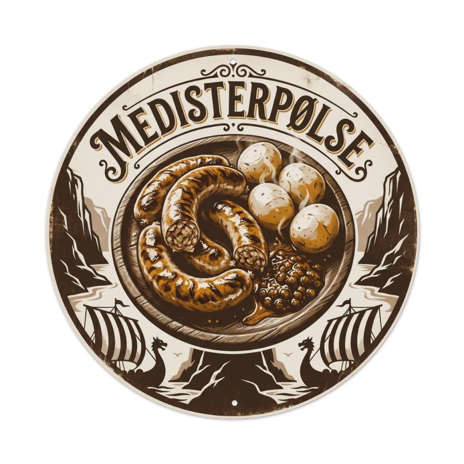Danish Medisterpolse Deli Cuisine Heritage Metal Tin Sign