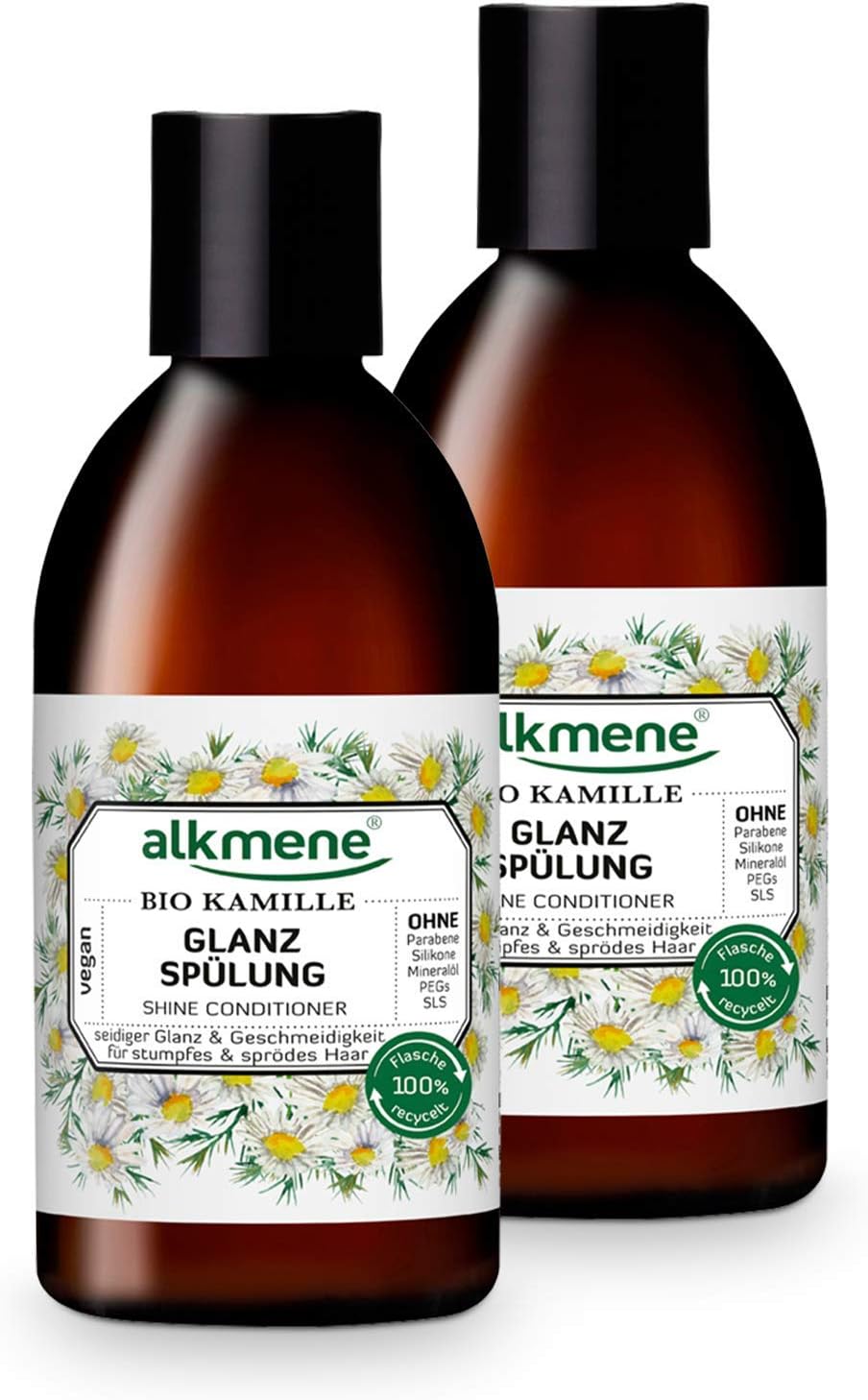 alkmene Shine Conditioner with Organic Chamomile for Dull and Brittle Hair 250 ml Pack of 2 (2 x 250 ml)