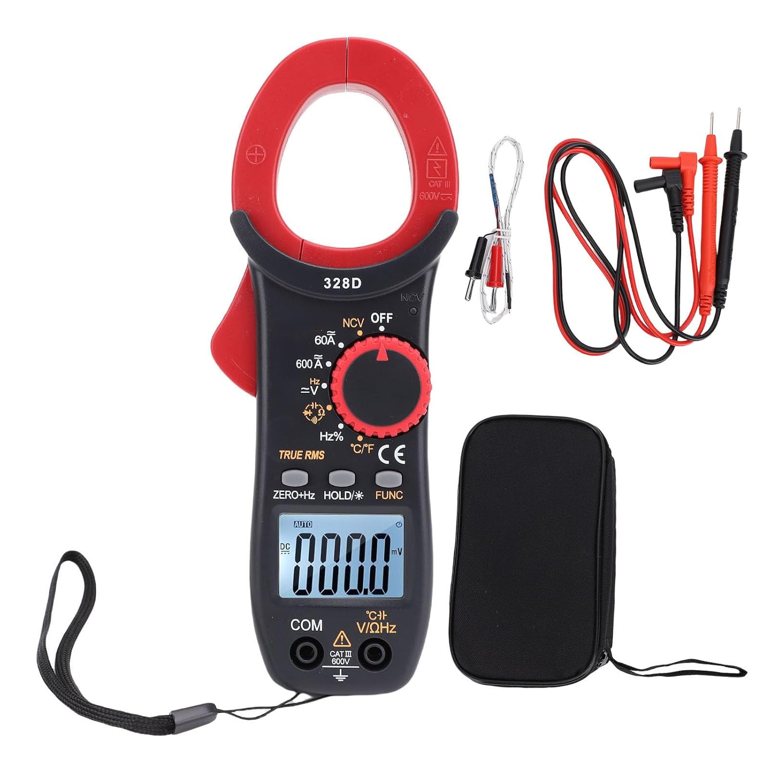 Digital Clamp Multimeter Auto Range NCV, Safety Clamp Test Overload Guard, for Industrial Household Electrical Problems