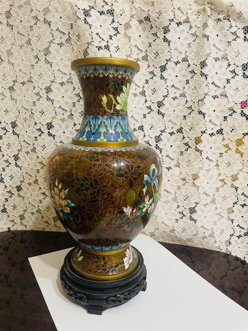 G*n様 中国七宝焼　花瓶　大きめ 中国七宝焼 大きめの花瓶 G*n様 中国七宝焼花瓶大きめ