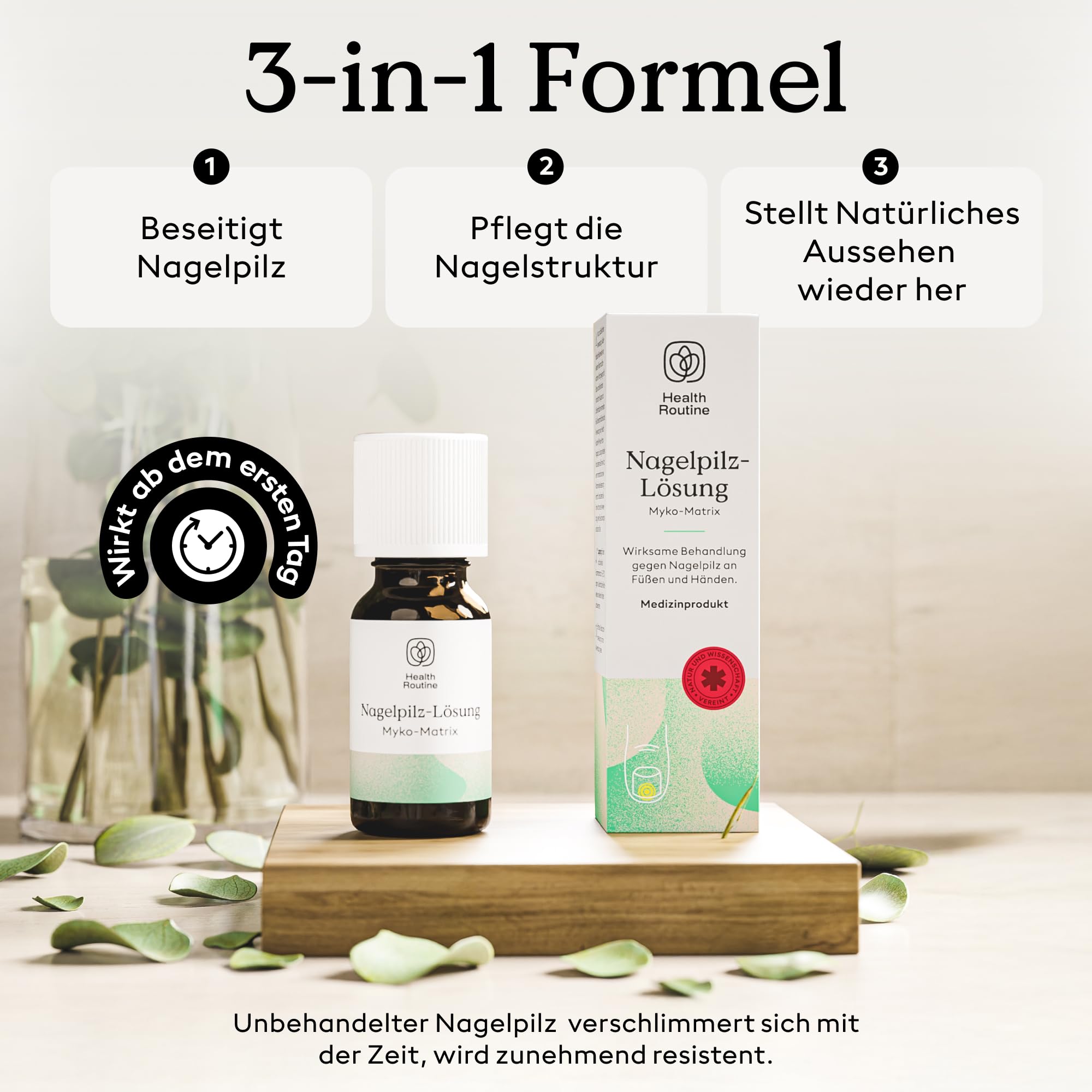 Health Routine Myko-Matrix Nagelpilz Lösung – CE-zertifiziertes Medizinprodukt - Nagelpilz Nagellack zur Nagelpflege – Entwickelt in Österreich - Nagelhärter - Nagelöl Geeignet für Fuß & Hand
