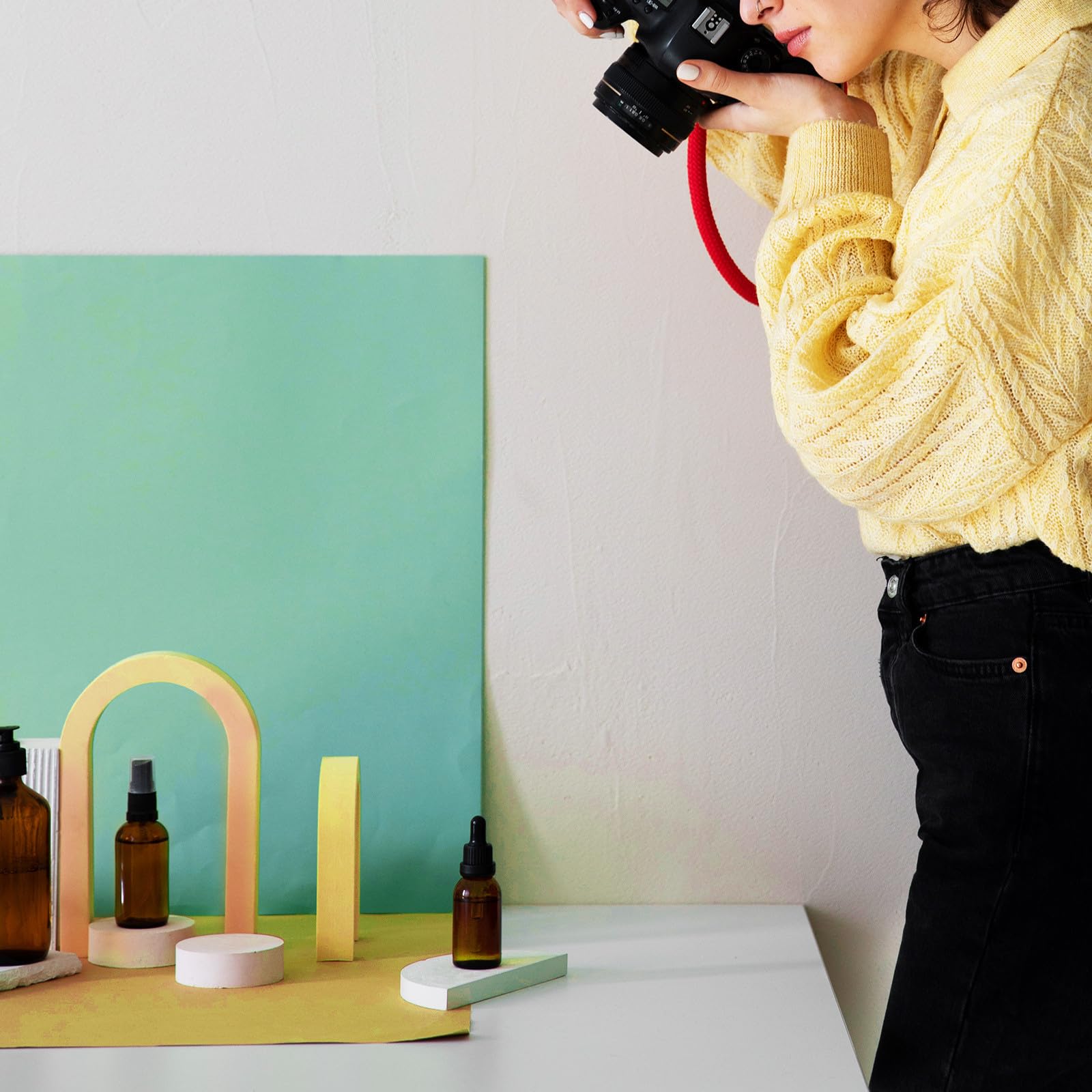 Kit Sfondo Fotografico per Oggetti Piccoli, Doppia Faccia
