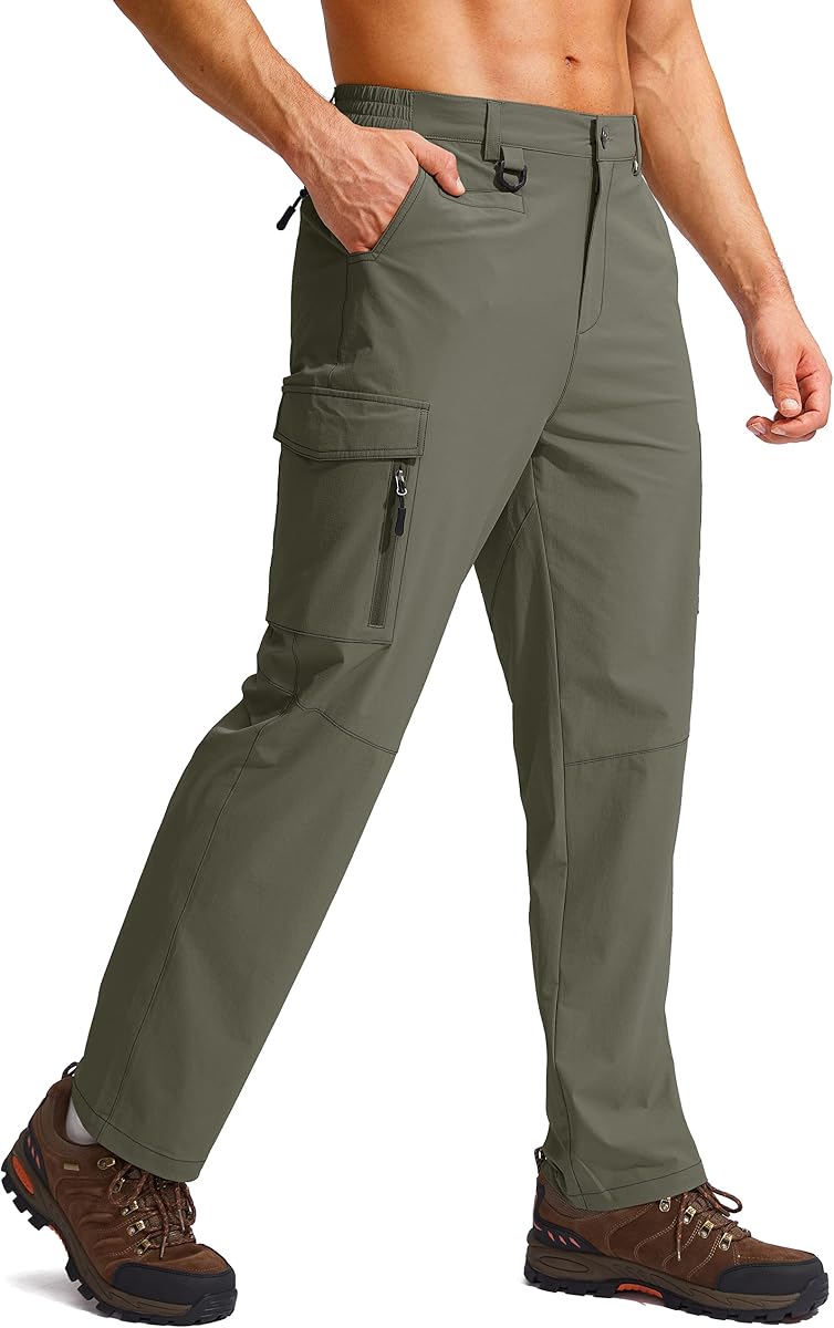 G Gradual Men's Hiking Cargo Pants Water Resistant Quick Dry Lightweight Outdoor Tactical Pants for Men with Multi Pocket