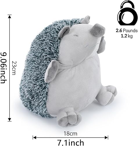 Vista 16 de SWISSELITE Bonito tope de puerta con peso decorativo para el hogar y la oficina, diseño de animales compactos con tela suave Búho marrón y gris