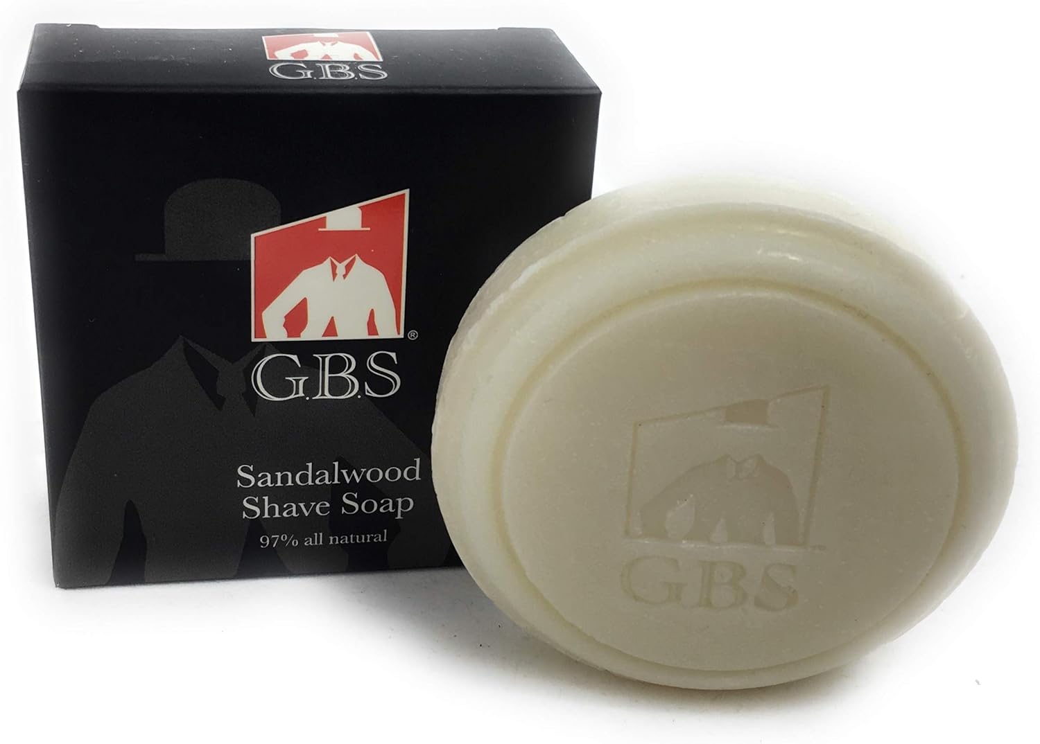 GBS Men's Sandalwood Shaving Soap 97 All Natural Enriched with Shea Butter and Glycerin