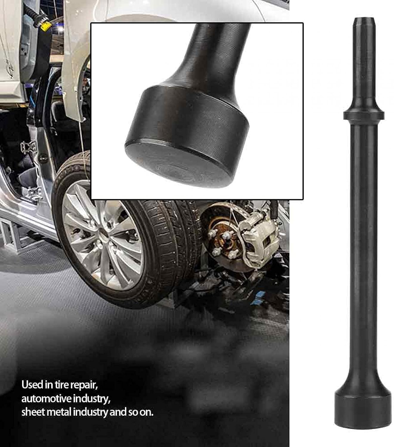 Air Hammer Bits, Air Hammer Rivet Bits Set, Impact Chisel Hammer, Smoothing Pneumatic Air Hammer, Drifts Hammer Bit Extended Length Impact Tool for Tire repair, automotive industry(178mm)